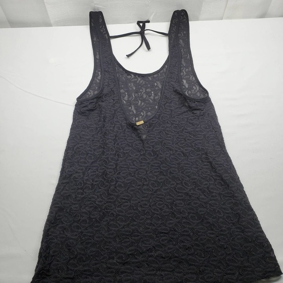 Victoria's Secret Sheer Black Lace Swim Cover Up Size XS Black Coverup - Picture 3 of 4